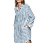SELMARK - Ref.P10563S - Chemise de nuit manches longues P105 OXFORD Selmark