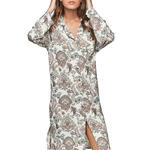 SELMARK - Ref.P10963S - Chemise de nuit manches longues P109 CACHEMIRE BAMBOO