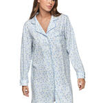 SELMARK - Ref.P11163S - Chemise de nuit manches longues P111 PREPPY FLOWERS
