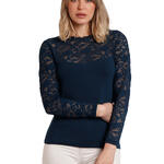 ADMAS FEMME - Ref.43573AD - Top manches longues dentelle Lace Admas