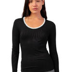 Top manches longues col rond Canale Contraste