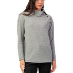 Top manches longues col montant boutonné Neck Buttons