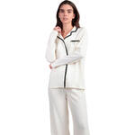 ADMAS FEMME - Ref.63615AD - Pyjama pantalon chemise manches longues Stitching