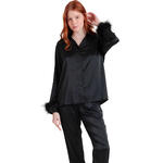 ADMAS FEMME - Ref.62550AD2 - Pyjama satin chemise plumes Plumas Marabu Luxe