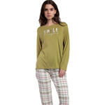 ADMAS FEMME - Ref.63604AD - Pyjama pantalon top manches longues Smile Everyday