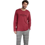 ADMAS HOMME - Ref.63763AD - Pyjama pantalon top manches longues Houndstooth