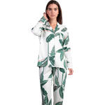 ADMAS FEMME - Ref.63611AD - Pyjama pantalon chemise longue Luxury Leaves
