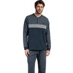 ADMAS HOMME - Ref.63778AD - Pyjama pantalon top manches longues Grigio Admas