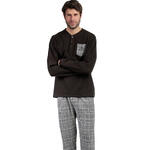 ADMAS HOMME - Ref.63773AD - Pyjama pantalon top manches longues Americano Admas