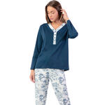 ADMAS FEMME - Ref.63609AD - Pyjama pantalon top manches longues Toile De Jouy
