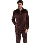 ADMAS HOMME - Ref.63795AD - Pyjama pantalon sweat col montant zippé Corduroy