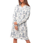 ADMAS FEMME - Ref.61418AD - Chemise de nuit manches longues Toile De Jouy Admas