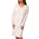ADMAS FEMME - Ref.61422AD - Chemise de nuit manches longues Dots And Flowers