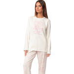 ADMAS FEMME - Ref.63583AD - Pyjama pantalon top manches longues Toile De Jouy