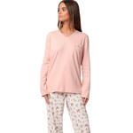 ADMAS FEMME - Ref.63599AD - Pyjama pantalon top manches longues Dots And Flowers