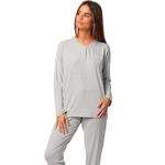 ADMAS FEMME - Ref.63643AD - Pyjama pantalon top long Sleep Is My Superpower