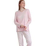 ADMAS FEMME - Ref.63602AD - Pyjama pantalon top manches longues La Vie Est Belle