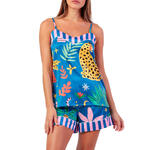 ADMAS FEMME - Ref.64098AD - Pyjama short caraco Luxe Sauvage Admas