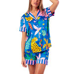 ADMAS FEMME - Ref.64099AD - Pyjama short chemise Luxe Sauvage Admas