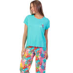 ADMAS FEMME - Ref.64123AD - Pyjama pantalon palazzo t-shirt Tropical Summer