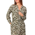 ADMAS FEMME - Ref.18024AD - Robe estivale boutonnée manches longues Safari Admas