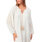 ADMAS FEMME - Ref.19986AD - Caftan de plage manches longues Embroidery And Cords