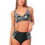 ADMAS FEMME - Ref.15562AD - Ensemble deux pièces shapewear Black And White Admas