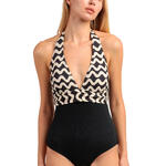 ADMAS FEMME - Ref.11491AD - Maillot une pièce dos nu Waves White And Black