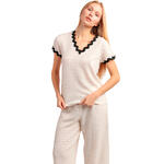 ADMAS FEMME - Ref.64093AD - Pyjama pantalon palazzo t-shirt Luxe Waves Admas