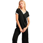 Pyjama pantalon palazzo t-shirt Luxe Waves