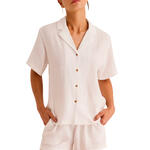 Pyjama short chemise manches courtes HOMEWEAR P119