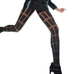 Paire de collants 50 den opaques motif géométrique Jean