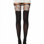 Paire de collants 50 den opaques effet jarretière Soir D'Amour