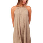 ADMAS FEMME - Ref.19959AD - Robe de plage dos nu encolure resserrée Sand Admas