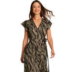 Robe longue estivale croisée manches courtes SAVAGE