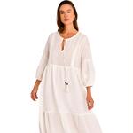 SELMARK MARE - Ref.BC296SE - Robe estivale longue manches trois-quart Boho Chic