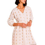 SELMARK MARE - Ref.BC298SE - Robe courte brodée M.trois-quarts COMPLEMENTOS