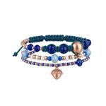 SELMARK MARE - Ref.BS105SE - Ensemble de bracelets bleu et doré Complementos