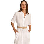 Robe de plage chemise avec ceinture KALEIDO