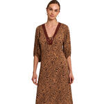 Robe tunique longue de plage manches mi-longues UTOPIA