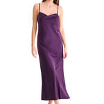 Robe longue à bretelles SATIN LUXE