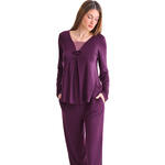 Pyjama pantalon top manches longues VELVET LUXE