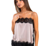 ADMAS FEMME - Ref.43707AD - Débardeur Satin And Lace Admas