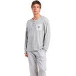 ADMAS HOMME - Ref.64829AD - Pyjama pantalon polo manches longues Heritage Admas