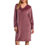 ADMAS FEMME - Ref.61557AD - Chemise de nuit velours manches longues Night Garden
