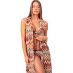 ADMAS FEMME - Ref.18020AD - Tunique de plage gilet sans manches Sea Waves Admas