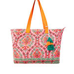 ADMAS FEMME - Ref.18030AD - Sac de plage Pompom Admas