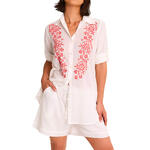 SELMARK MARE - Ref.BC276SER - Ensemble de plage brodé short chemise COMPLEMENTOS