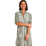 Robe de plage chemise longue brodée COMPLEMENTOS