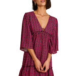 SELMARK MARE - Ref.BN598SE - Robe tunique de plage manches mi-longues KALEIDO